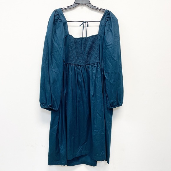 Ava & Viv Women's Balloon Long Sleeve Woven Midi A Line Dress Teal Size 1X‎ - Picture 3 of 6